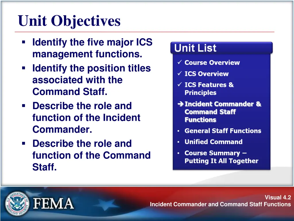 unit objectives