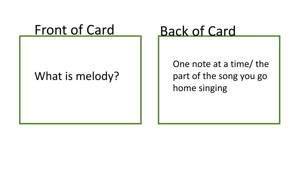 front of card 12