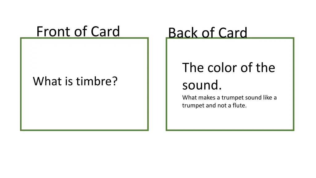 front of card 17