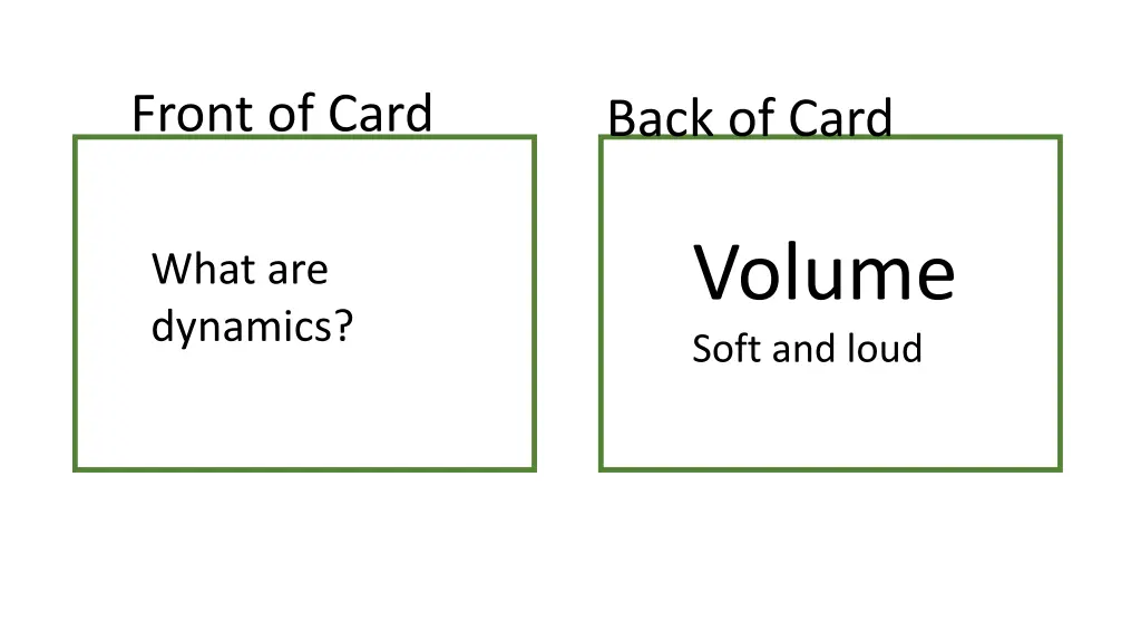 front of card 18