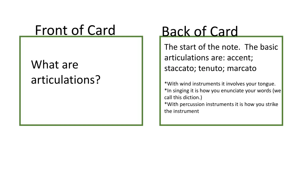front of card 19