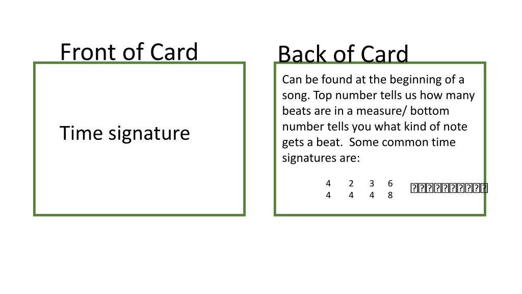 front of card 20
