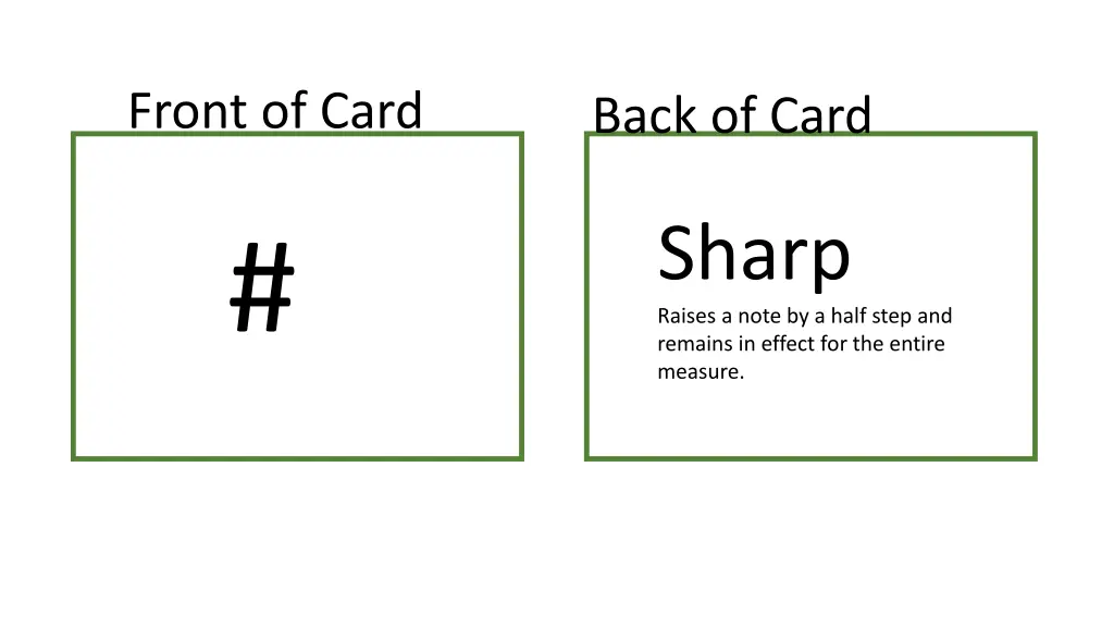 front of card 22