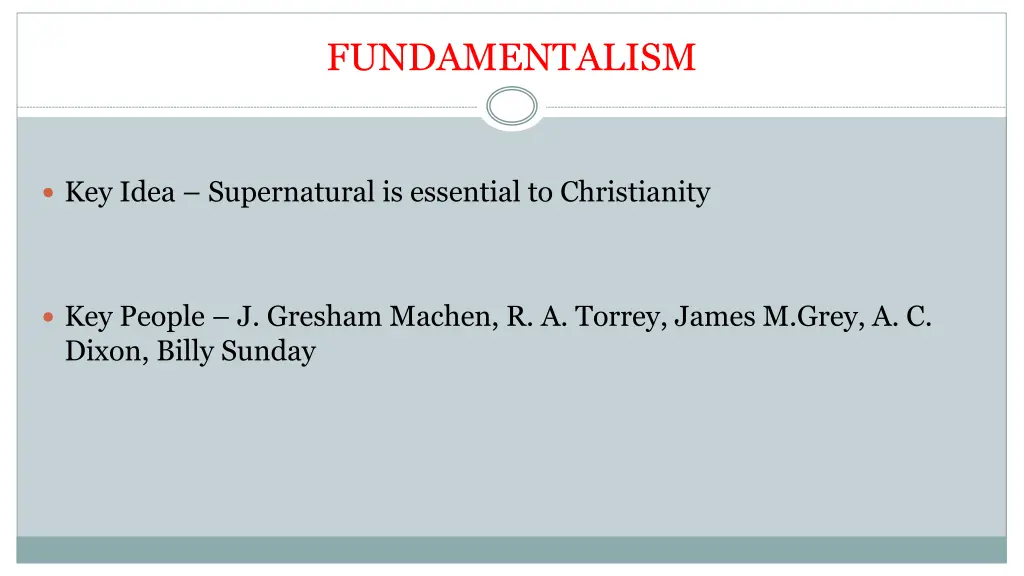 fundamentalism