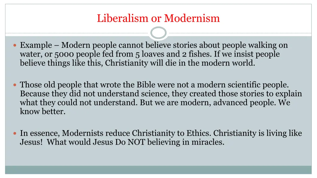 liberalism or modernism 1
