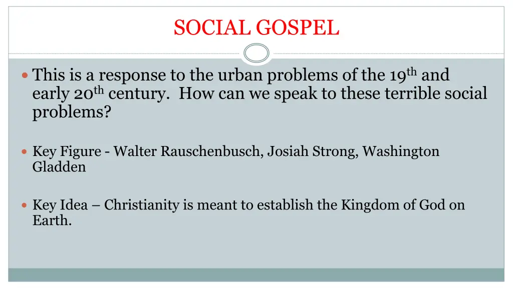 social gospel