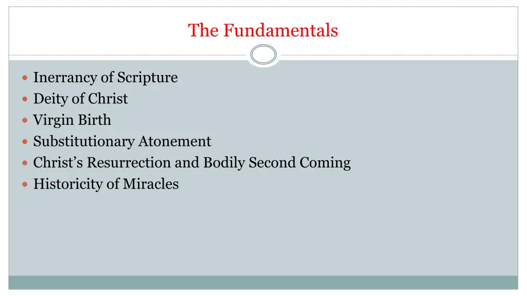 the fundamentals