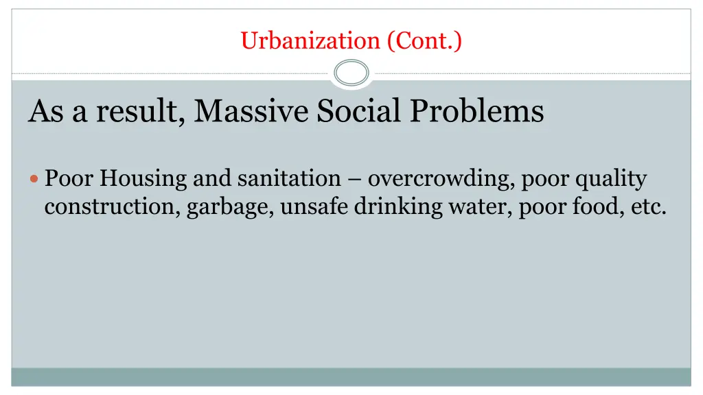 urbanization cont 1