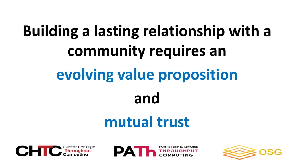 building a lasting relationship with a community