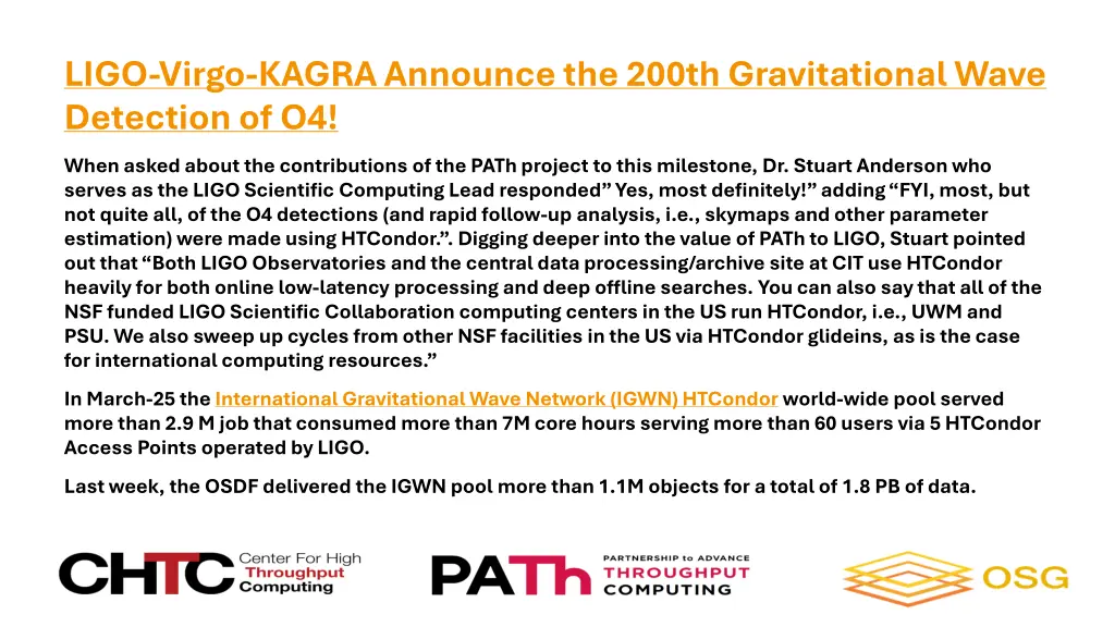 ligo virgo kagra announce the 200th gravitational