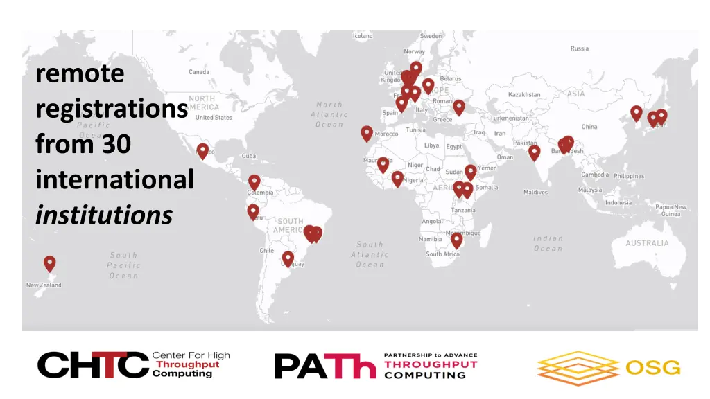remote registrations from 30 international