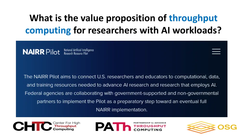 what is the value proposition of throughput