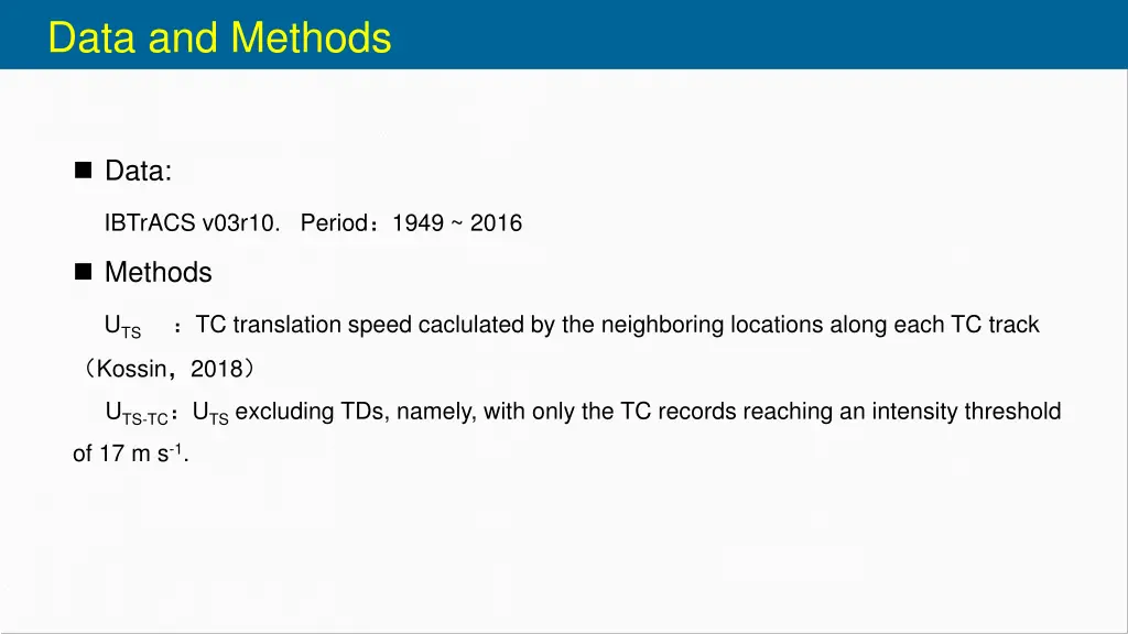 data and methods