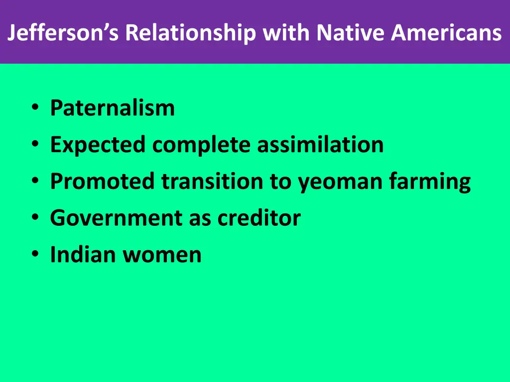 jefferson s relationship with native americans