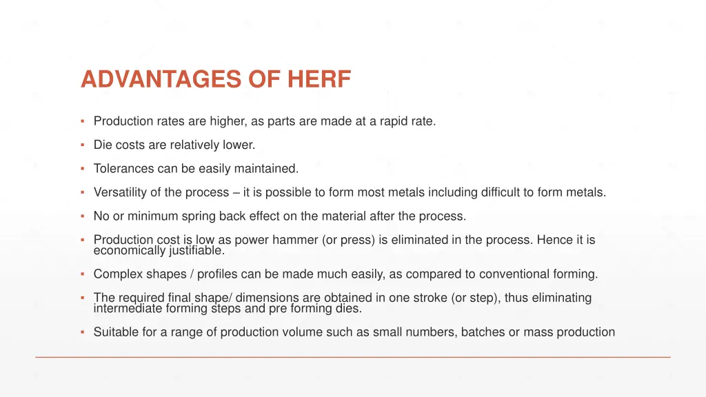 advantages of herf