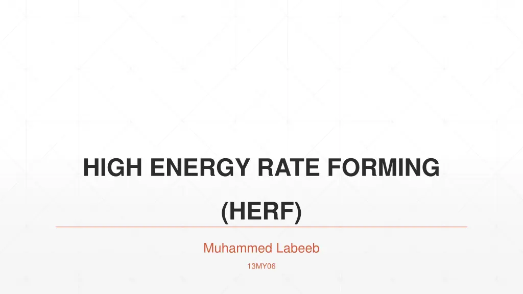 high energy rate forming