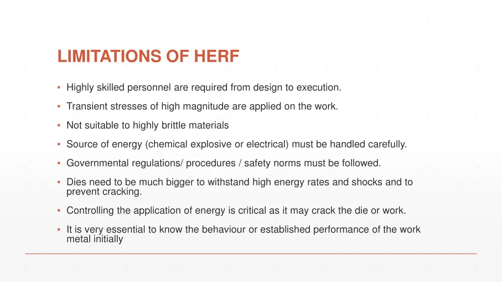 limitations of herf
