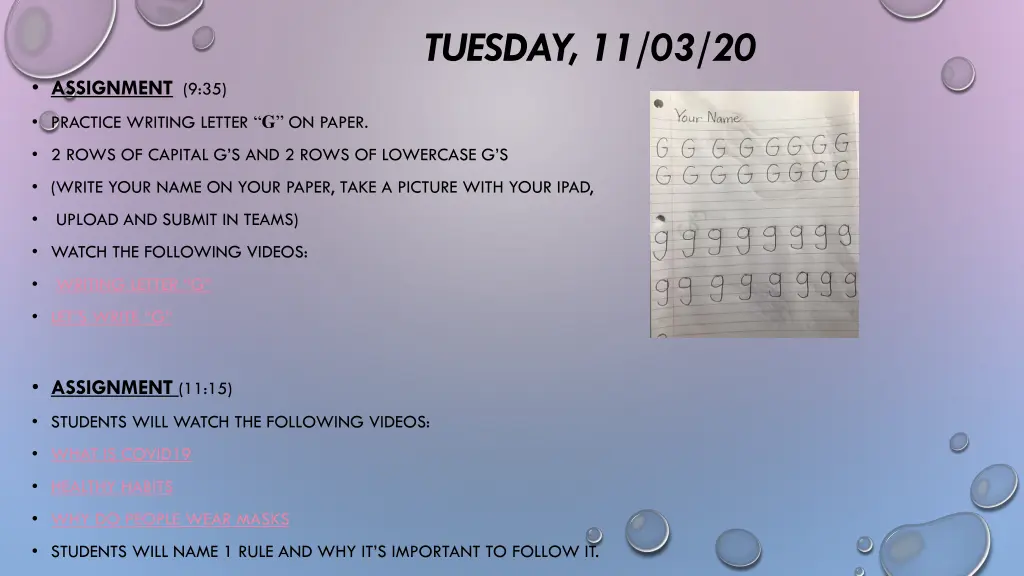tuesday 11 03 20