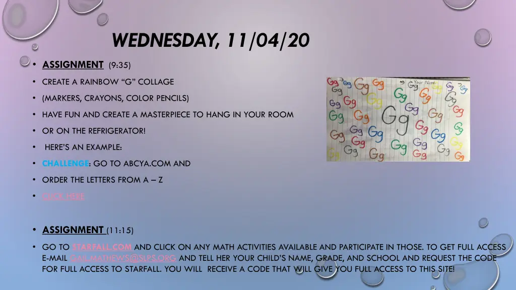 wednesday 11 04 20