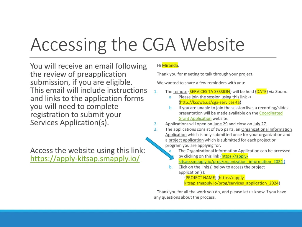 accessing the cga website 1