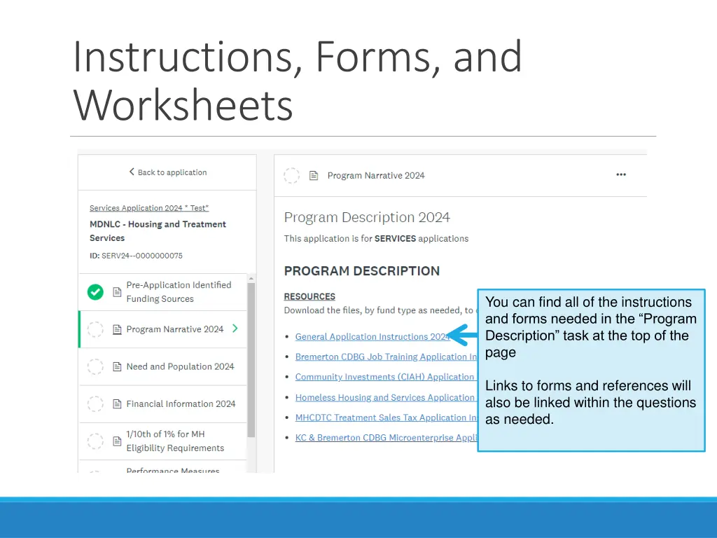instructions forms and worksheets
