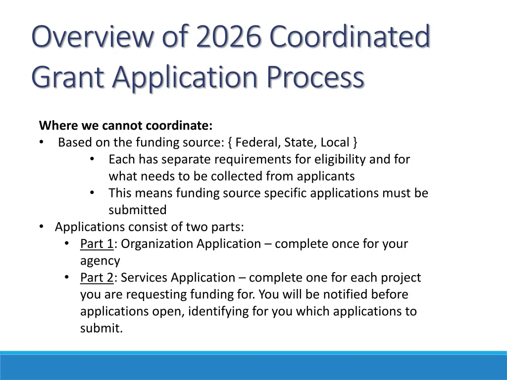 overview of 2026 coordinated grant application 1