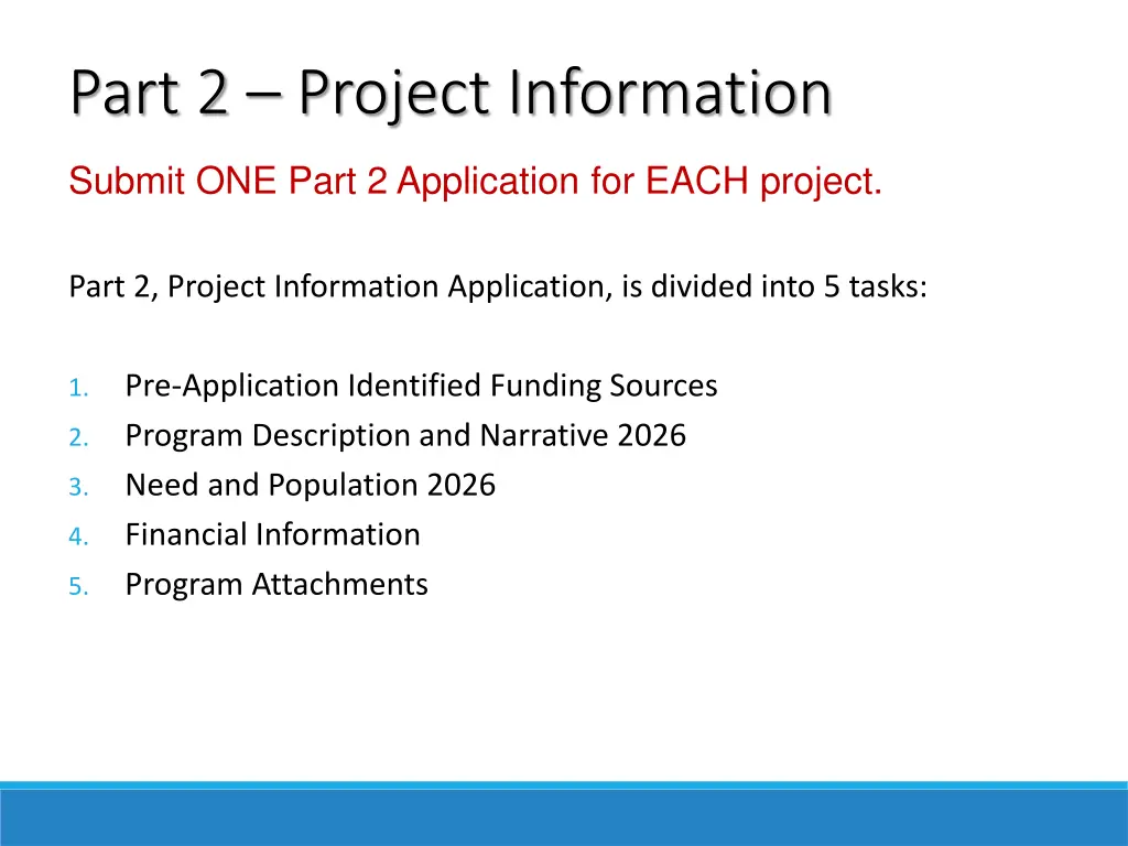 part 2 project information