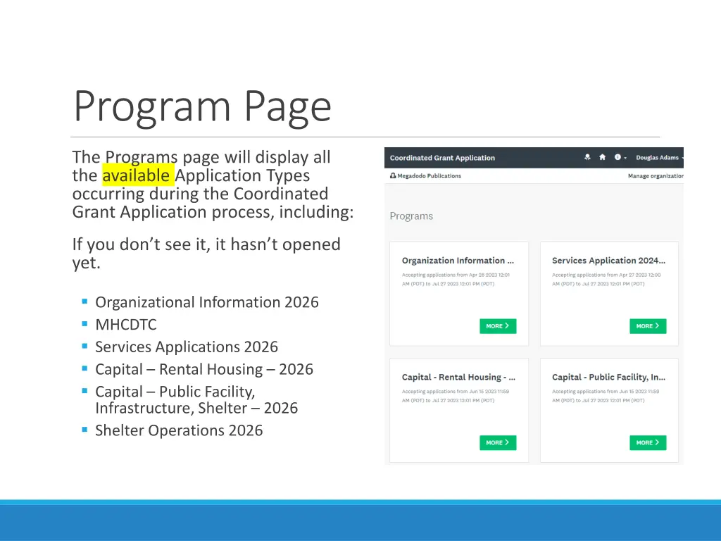 program page