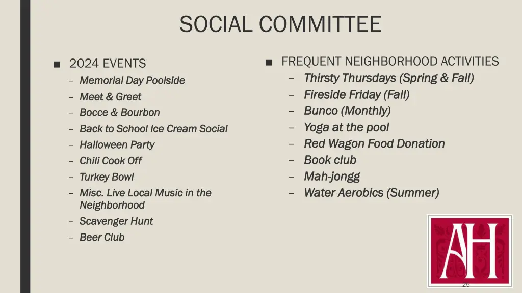 social committee