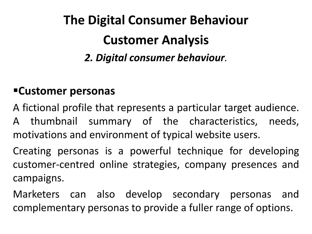 the digital consumer behaviour customer analysis 10