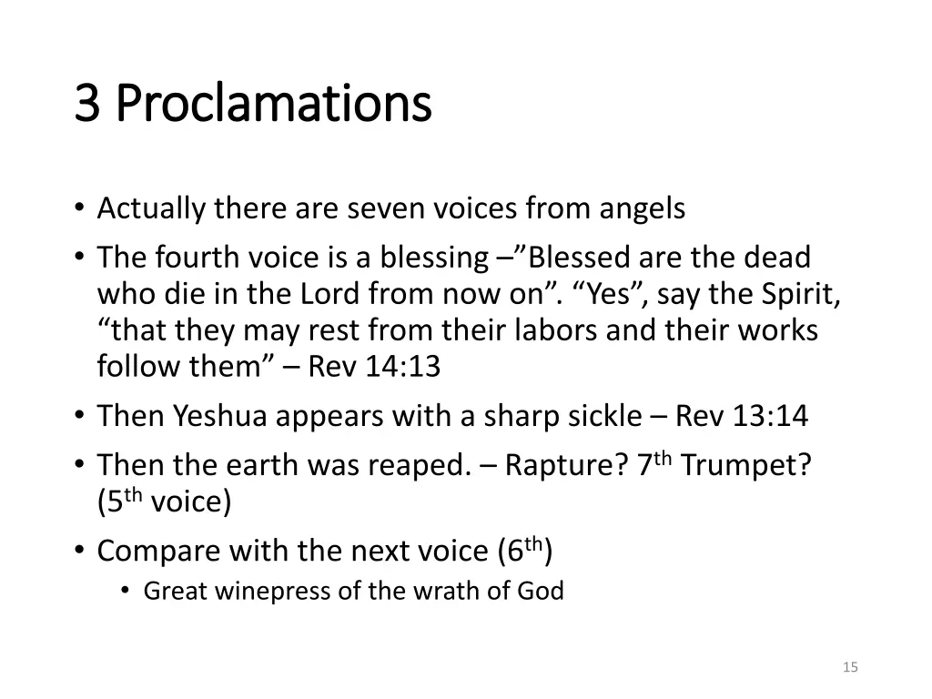 3 proclamations 3 proclamations