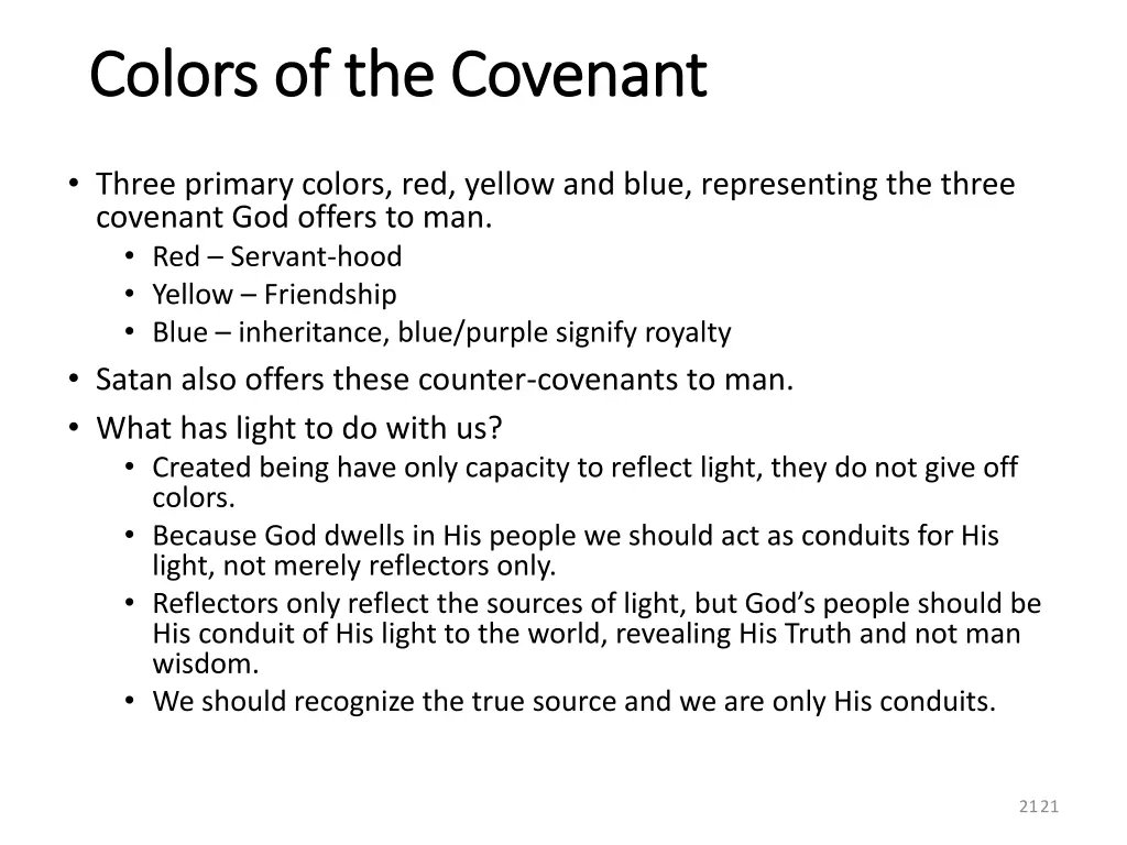 colors of the covenant colors of the covenant
