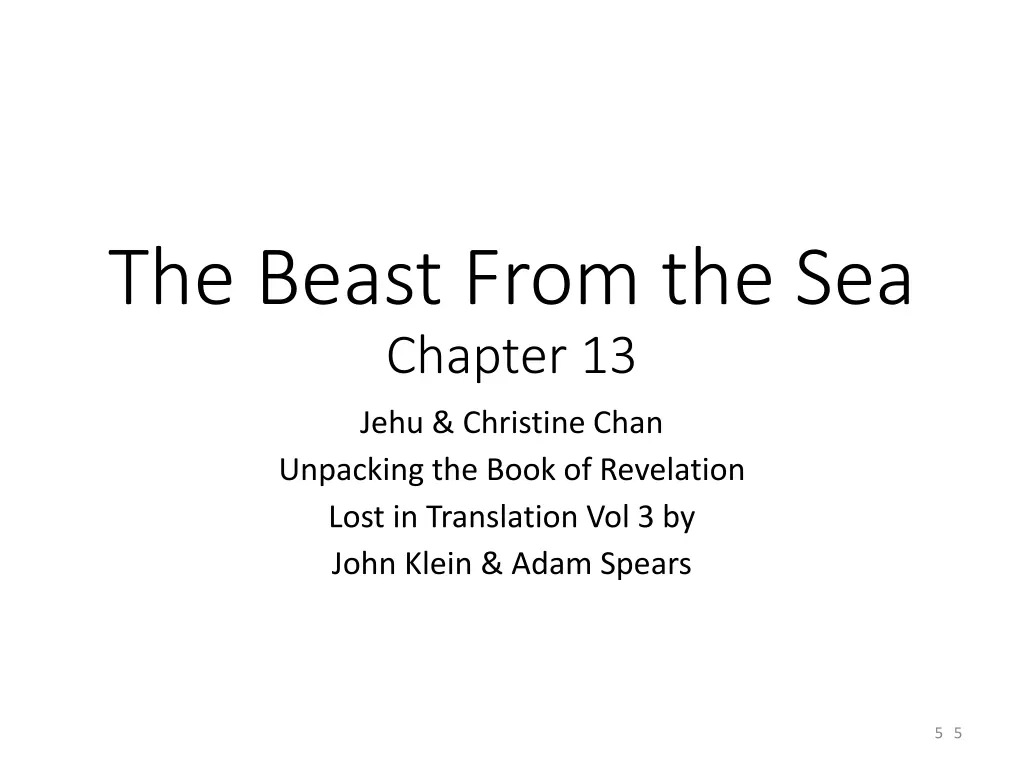 the beast from the sea chapter 13