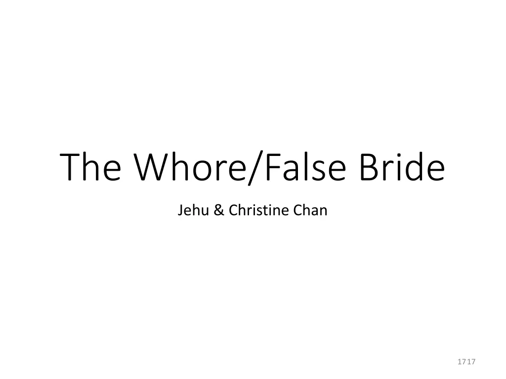 the whore false bride