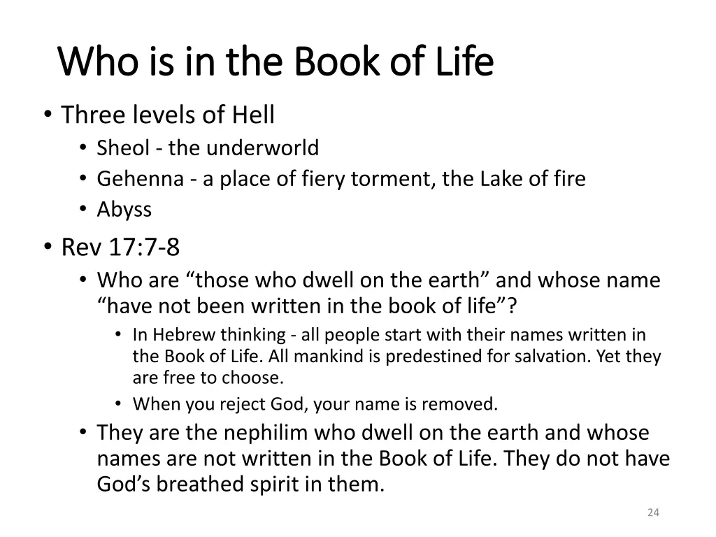 who is in the book of life who is in the book
