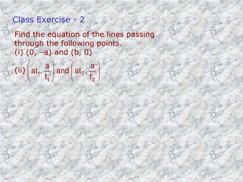 class exercise 2