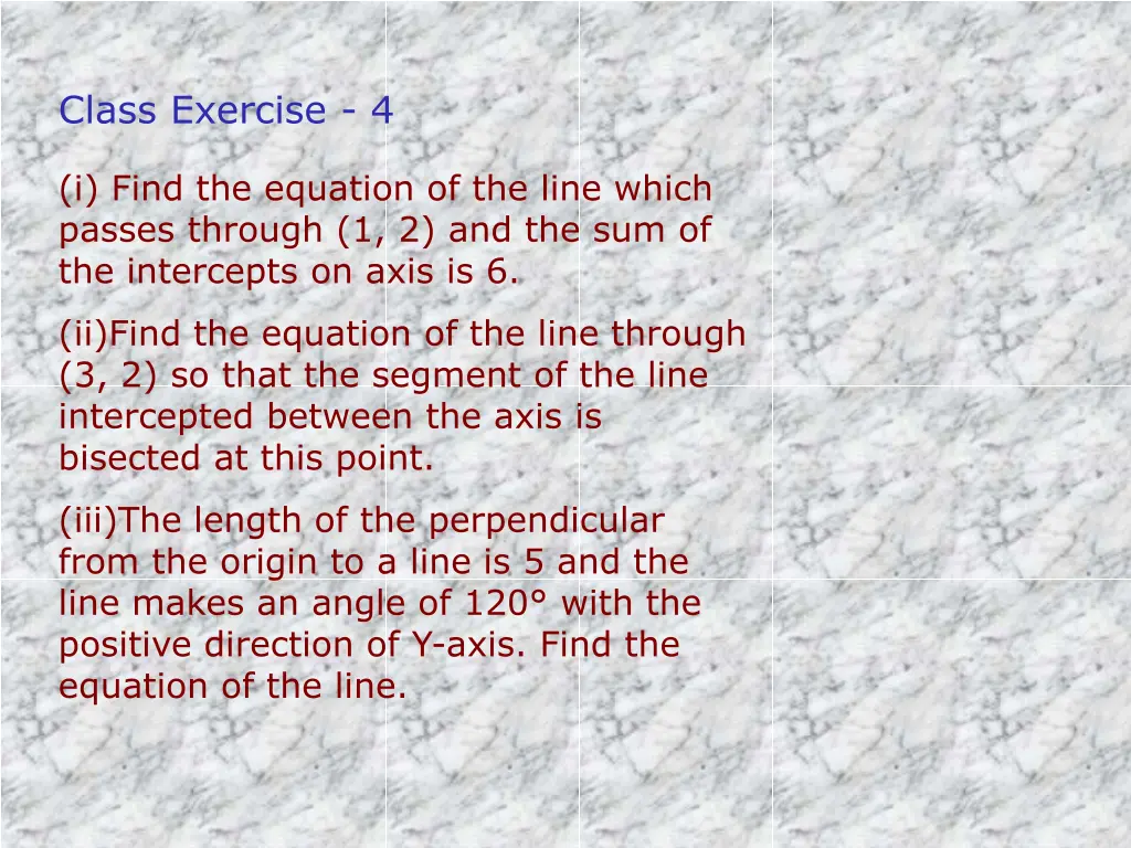 class exercise 4