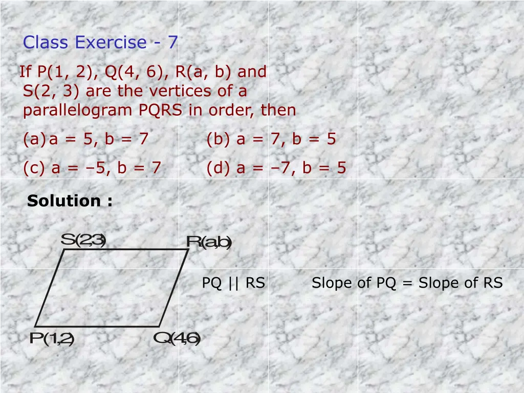 class exercise 7
