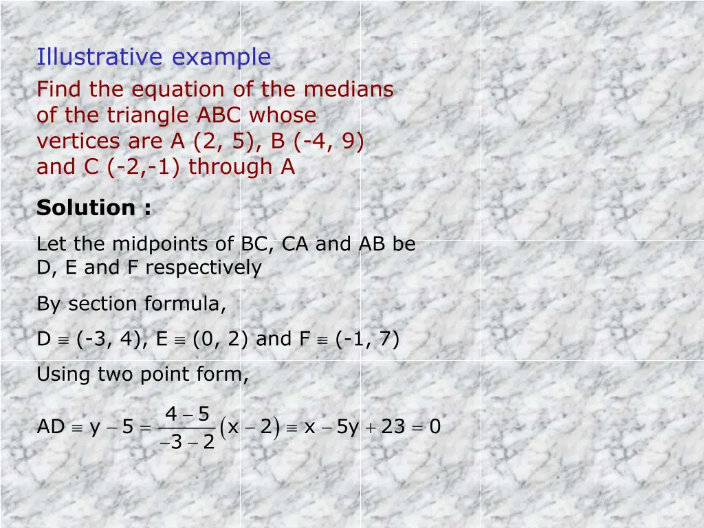 illustrative example find the equation