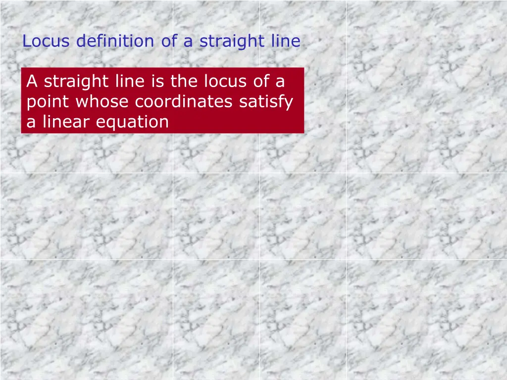 locus definition of a straight line
