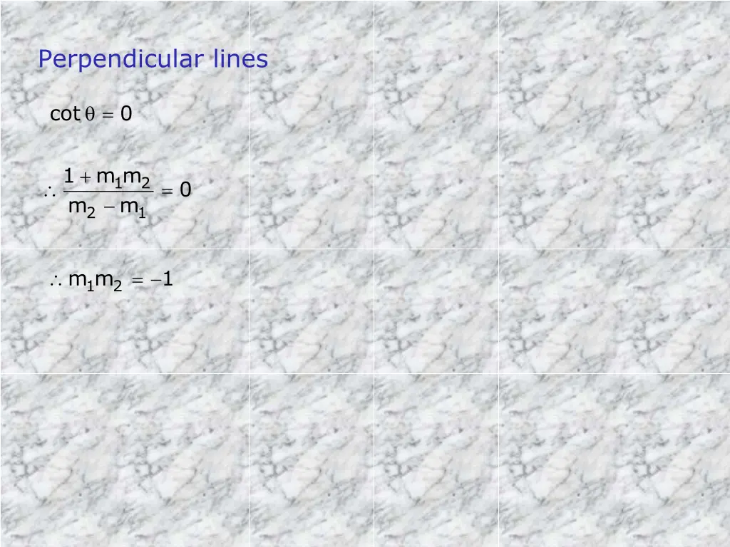 perpendicular lines