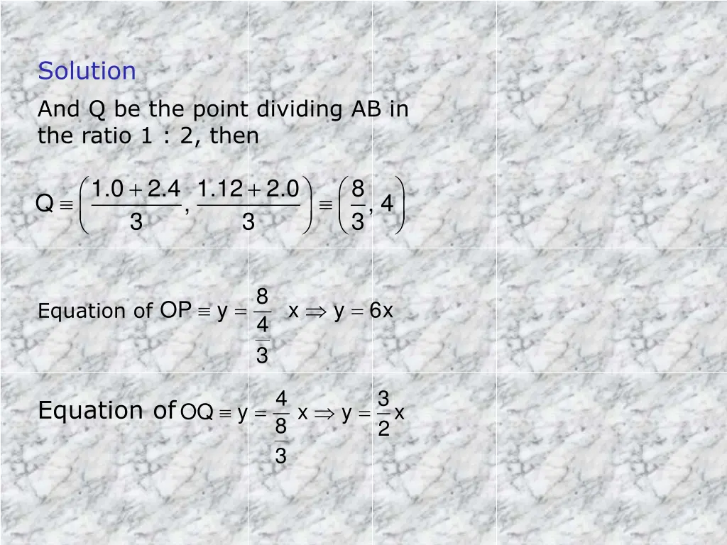 solution and q be the point dividing