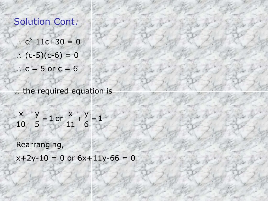 solution cont