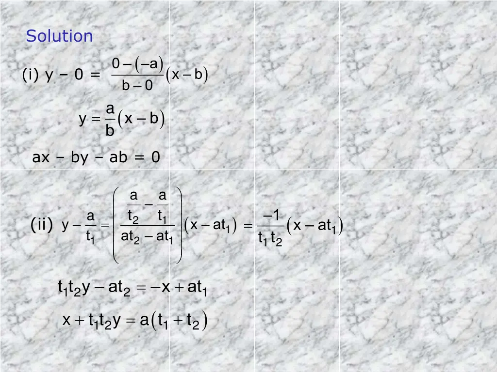 solution i y 0