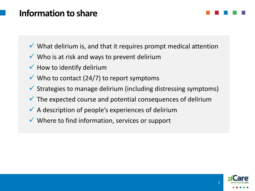 information to share