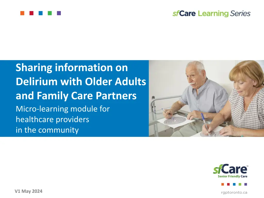 sharing information on delirium with older adults