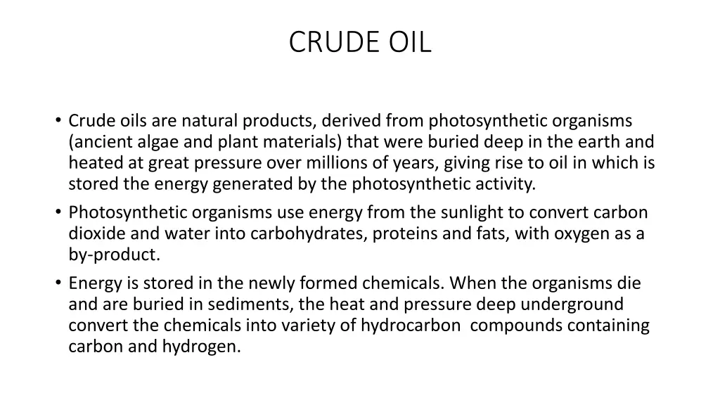 crude oil