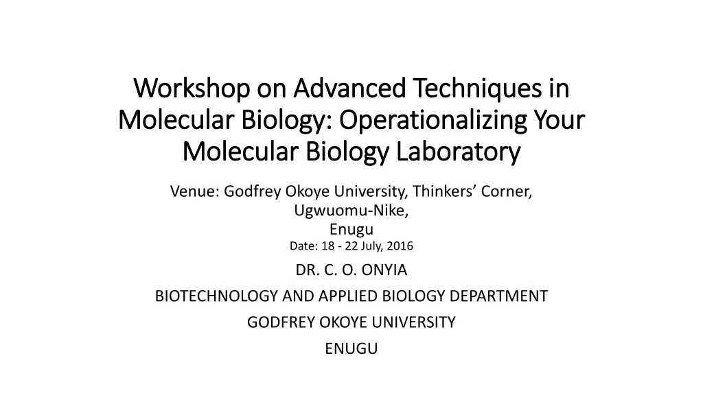 workshop on advanced techniques in workshop