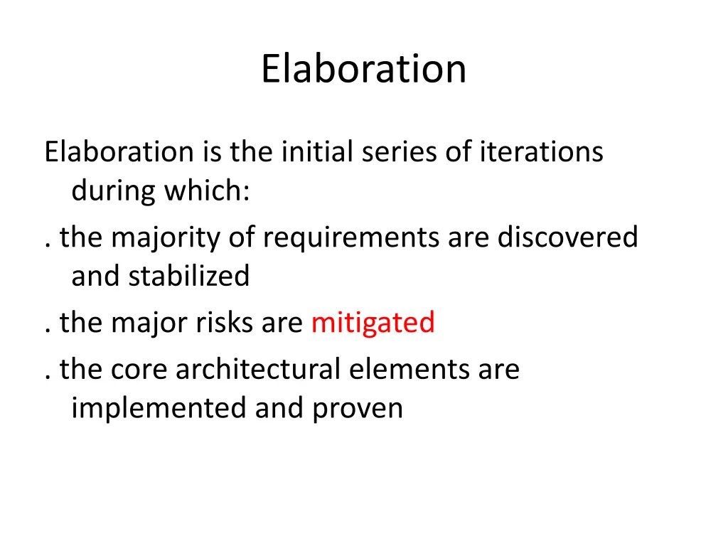 elaboration