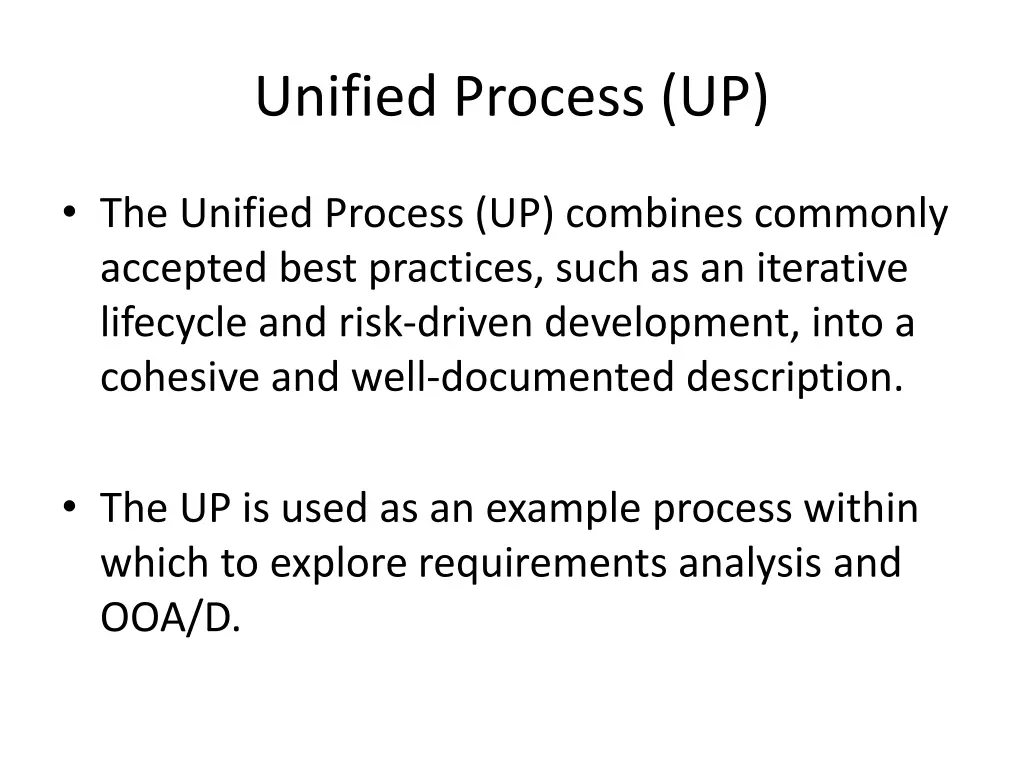 unified process up 1